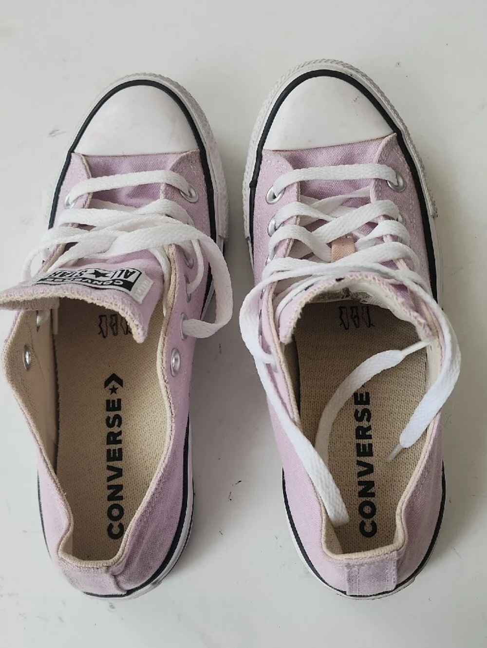 Converse Kids Low Top Sneakers - Light Pink Canvas